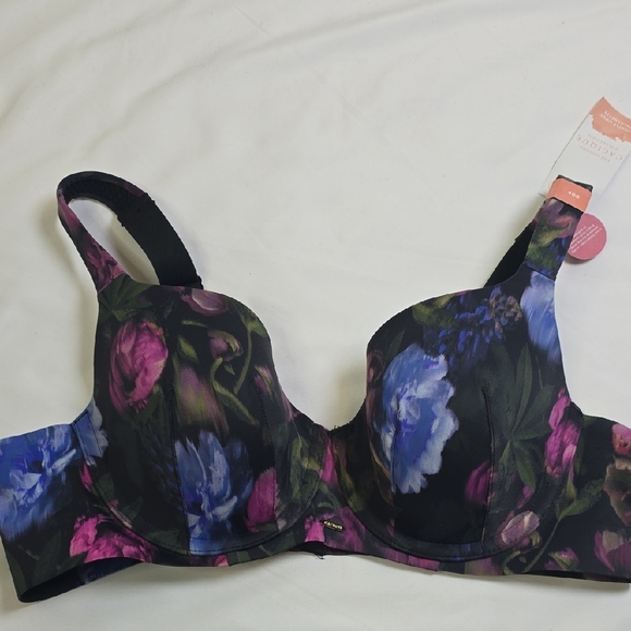 Cacique Lightly Lined Balconette  Underwire Bra with Floral Design Size 40B NwT - Picture 1 of 8